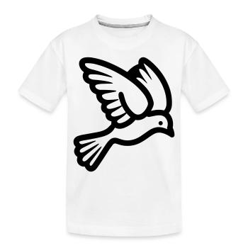 Taube - Kinder Premium Bio T-Shirt - Weiß - Vorne