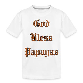 Que Dieu bénisse les papayes - T-shirt bio Premium Enfant - blanc - Devant