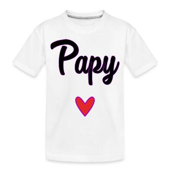 GRANDPA. DAD. FATHER'S DAY. HAPPY FATHER'S DAY - Kids' Premium Organic T-Shirt - white - Front