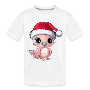 Flamingo Christmas Cute Cute Christmassy - Kids' Premium Organic T-Shirt - white - Front