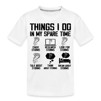 Storm Chaser Tornado Chasing Funny Twister Chasers - T-shirt bio Premium Enfant - blanc - Devant