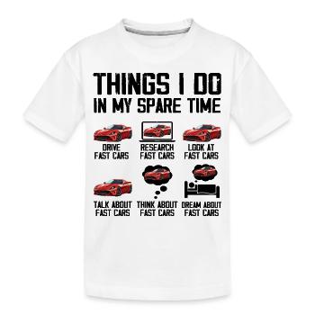 Things I Do In My Spare Time Car Lover - T-shirt bio Premium Enfant - blanc - Devant