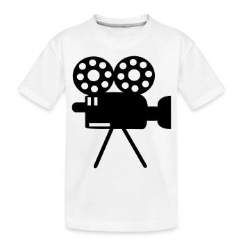 Film d’icône d’appareil photo - T-shirt bio Premium Enfant - blanc - Devant
