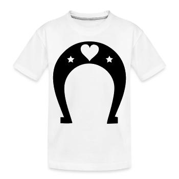 hufeisen heart - Kinder Premium Bio T-Shirt - Weiß - Vorne