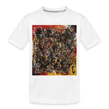 Abstrakt - Kinder Premium Bio T-Shirt - Weiß - Vorne