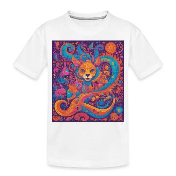 A fantastic creature in a colorful worldFantast - Kids' Premium Organic T-Shirt - white - Front
