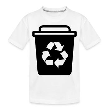 Mülltonne - Kinder Premium Bio T-Shirt - Weiß - Vorne