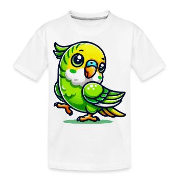 wellensittich - Kinder Premium Bio T-Shirt - Weiß - Vorne