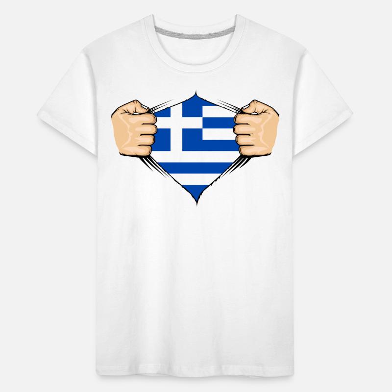 Conception du drapeau de la Grèce T-shirt bio Premium Enfant