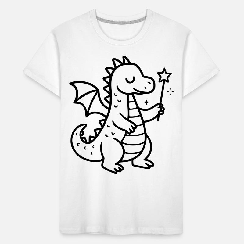 Dragon Drawing Kids' Premium Organic T-Shirt