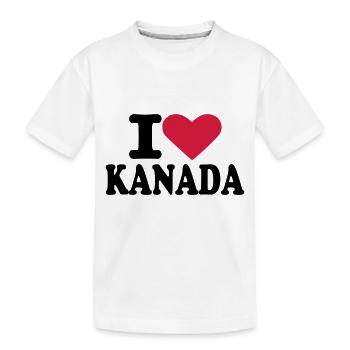 Kanada - Kinder Premium Bio T-Shirt - Weiß - Vorne