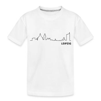 Leipzig - Kinder Premium Bio T-Shirt - Weiß - Vorne