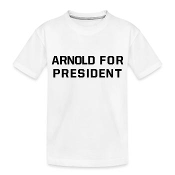 ARNOLD FOR PRESIDENT - Kinder Premium Bio T-Shirt - Weiß - Vorne