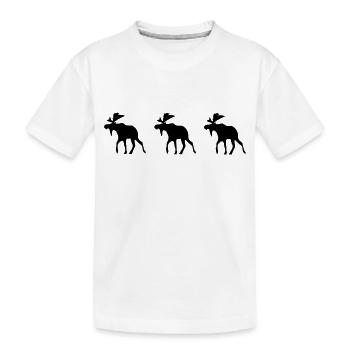 trois élans - T-shirt bio Premium Enfant - blanc - Devant