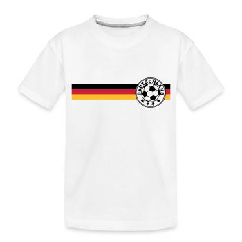 logo Football sur Deutschandfahne - T-shirt bio Premium Enfant - blanc - Devant