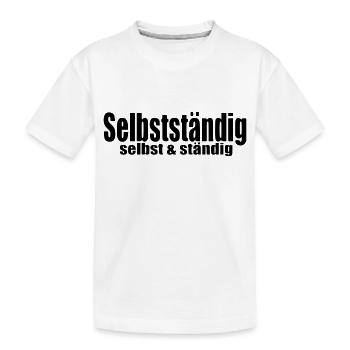 Selbstständig Arbeit Selbstständigkeit Geschenk - Kinder Premium Bio T-Shirt - Weiß - Vorne