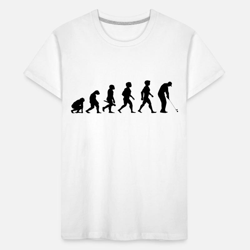 Evolution Golf Golfer Golfspieler Golfplatz Kinder Premium Bio T-Shirt