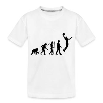 evolution_basketball_102012_a_1c - Kids' Premium Organic T-Shirt - white - Front