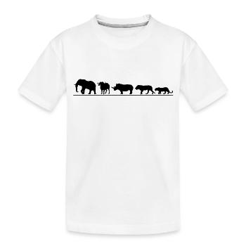 The big five der Safari - Kinder Premium Bio T-Shirt - Weiß - Vorne