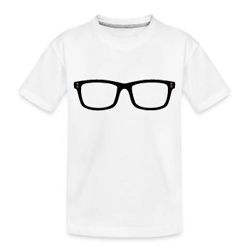 glasses - Kids' Premium Organic T-Shirt - white - Front