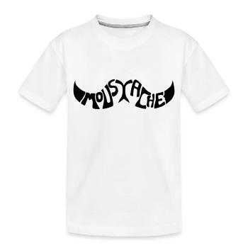 Moustache - T-shirt bio Premium Enfant - blanc - Devant