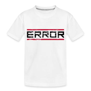 rote balken kratzer geek error computer download n - Kinder Premium Bio T-Shirt - Weiß - Vorne