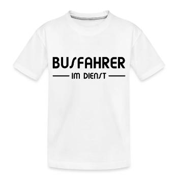 Busfahrer im Dienst - Kinder Premium Bio T-Shirt - Weiß - Vorne