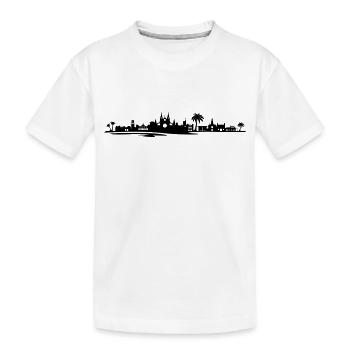 Skyline - Palma de Mallorca - Kinder Premium Bio T-Shirt - Weiß - Vorne