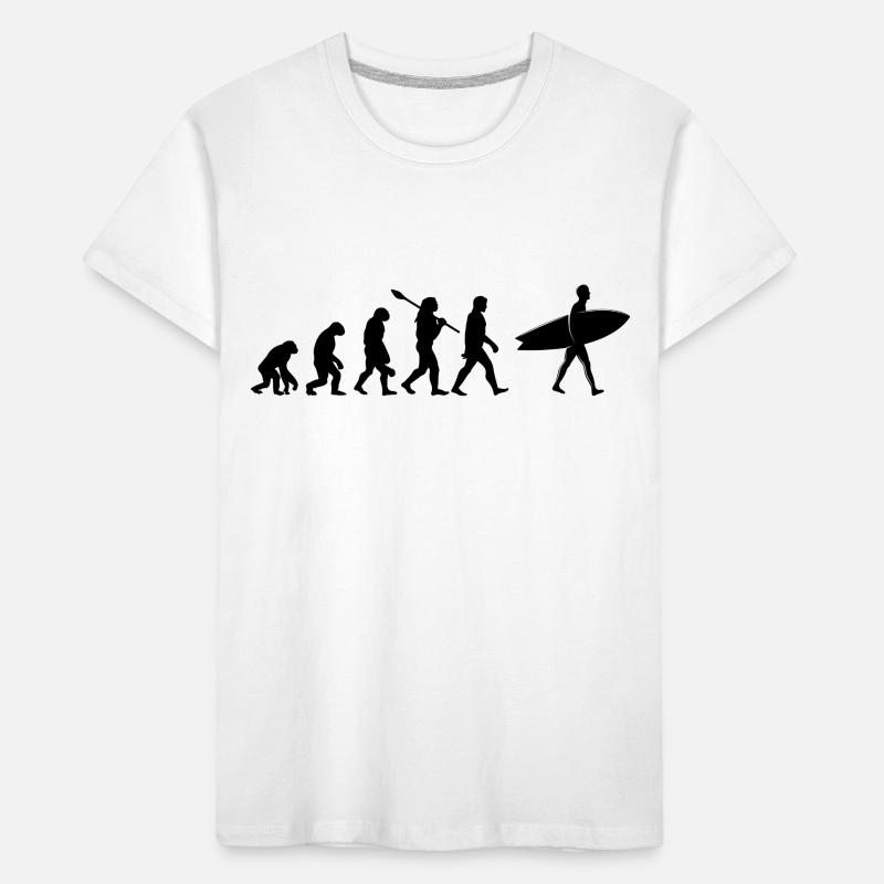 Surfen Evolution Kinder Premium Bio T-Shirt