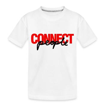 internet, connect people - connects people - Kids' Premium Organic T-Shirt - white - Front