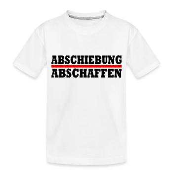 abschiebung abschaffen - Kinder Premium Bio T-Shirt - Weiß - Vorne