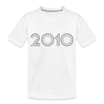2010 - Kinder Premium Bio T-Shirt - Weiß - Vorne