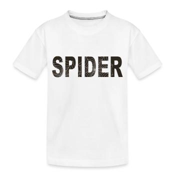 Spinne wort mit Grafik - Kinder Premium Bio T-Shirt - Weiß - Vorne
