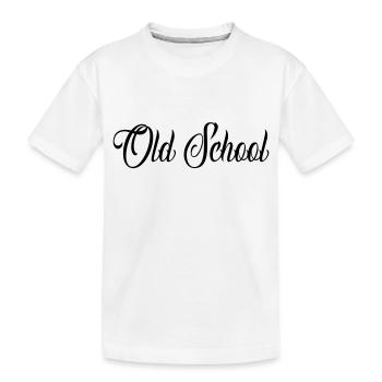 Old School - Kinder Premium Bio T-Shirt - Weiß - Vorne