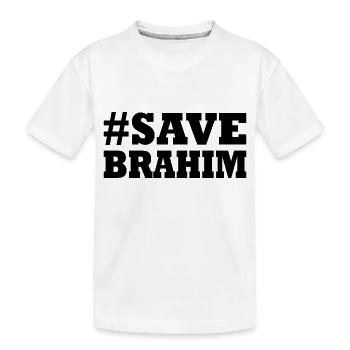 Save brahim - Kids' Premium Organic T-Shirt - white - Front