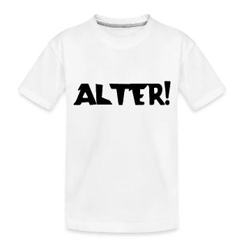 Alter! | Ausspruch | Verwunderung | Begeisterung - Kinder Premium Bio T-Shirt - Weiß - Vorne