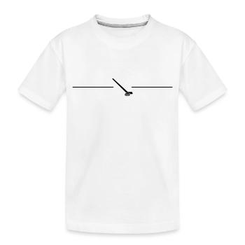 icehockey linie icon - Kinder Premium Bio T-Shirt - Weiß - Vorne