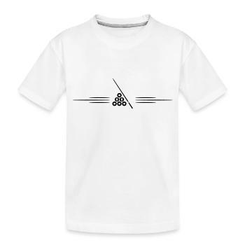 Billard Linie icon - Kinder Premium Bio T-Shirt - Weiß - Vorne