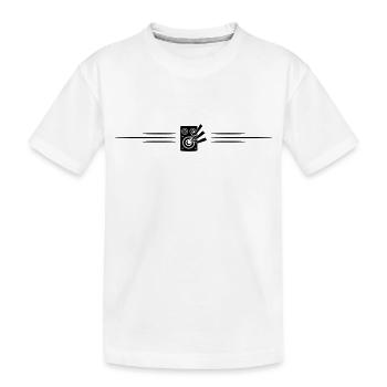 Boxen Linie Musik - Kinder Premium Bio T-Shirt - Weiß - Vorne