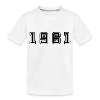 1961 year number - Kids' Premium Organic T-Shirt - white - Front
