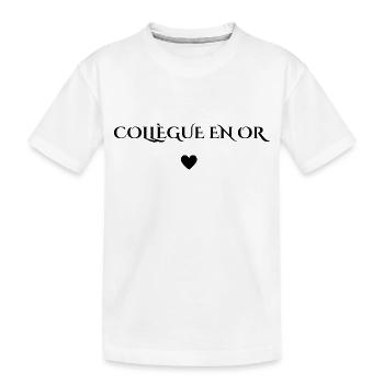collègue en or - T-shirt bio Premium Enfant - blanc - Devant