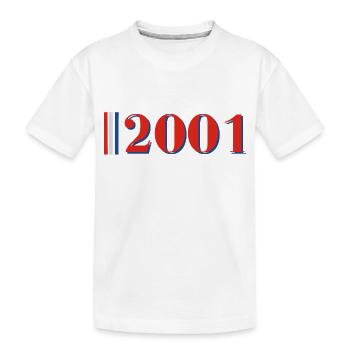 Year 2001 - Kids' Premium Organic T-Shirt - white - Front