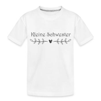Kleine Schwester - Kinder Premium Bio T-Shirt - Weiß - Vorne
