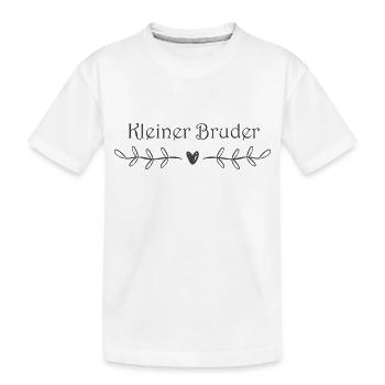 Kleiner Bruder - Kinder Premium Bio T-Shirt - Weiß - Vorne