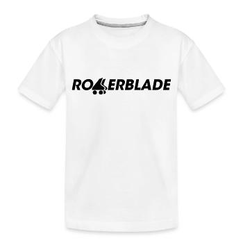 rollerblade logo schwarz - Kinder Premium Bio T-Shirt - Weiß - Vorne