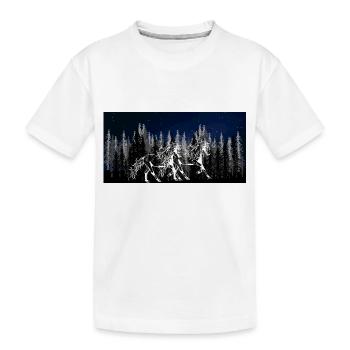Wildnis Wildpferde Reiterin Traum Fantasy Hengst - Kinder Premium Bio T-Shirt - Weiß - Vorne