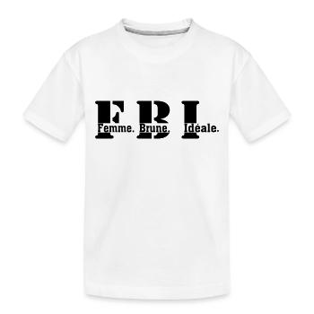 Femme Brune ideale - T-shirt bio Premium Enfant - blanc - Devant