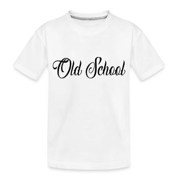 old school - Kinder Premium Bio T-Shirt - Weiß - Vorne