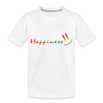 Happiness - Kinder Premium Bio T-Shirt - Weiß - Vorne