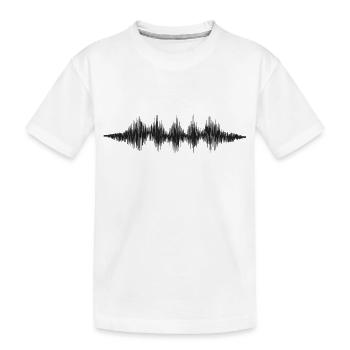 Musik-Audio-Welle / Schallwelle / Audiofrequenz - Kinder Premium Bio T-Shirt - Weiß - Vorne